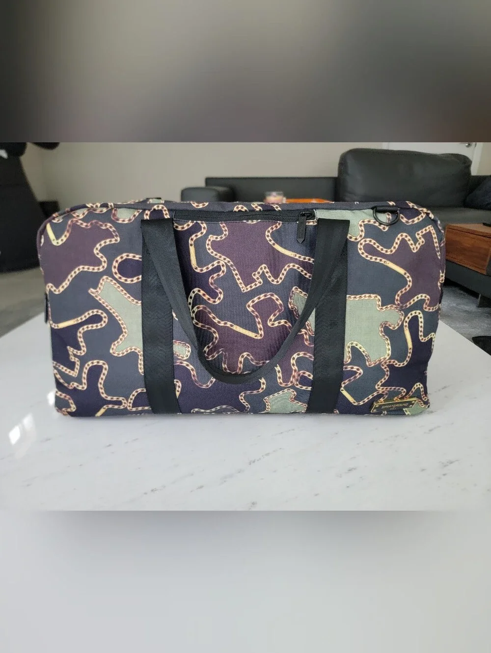 Sprayground Gold Chain Camo Duffle Bag 20